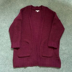 American Eagle oversized burgundy cardigan size XS/S